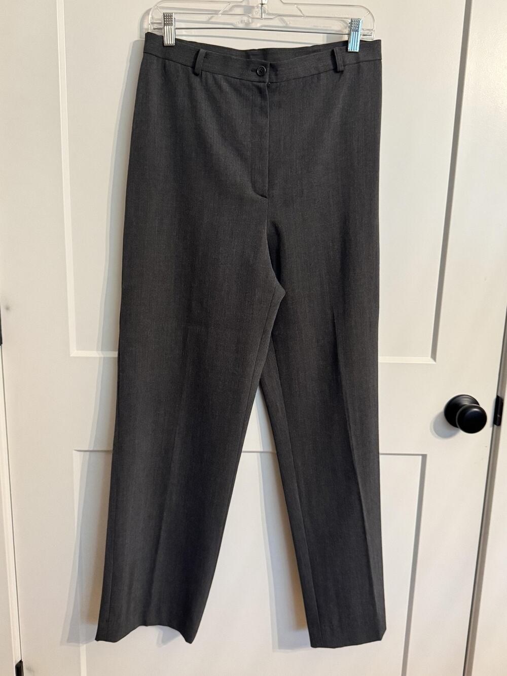 Lauren Ralph Lauren Dress Pants Sz 14 Gray Flat Front Twill Work Office Career